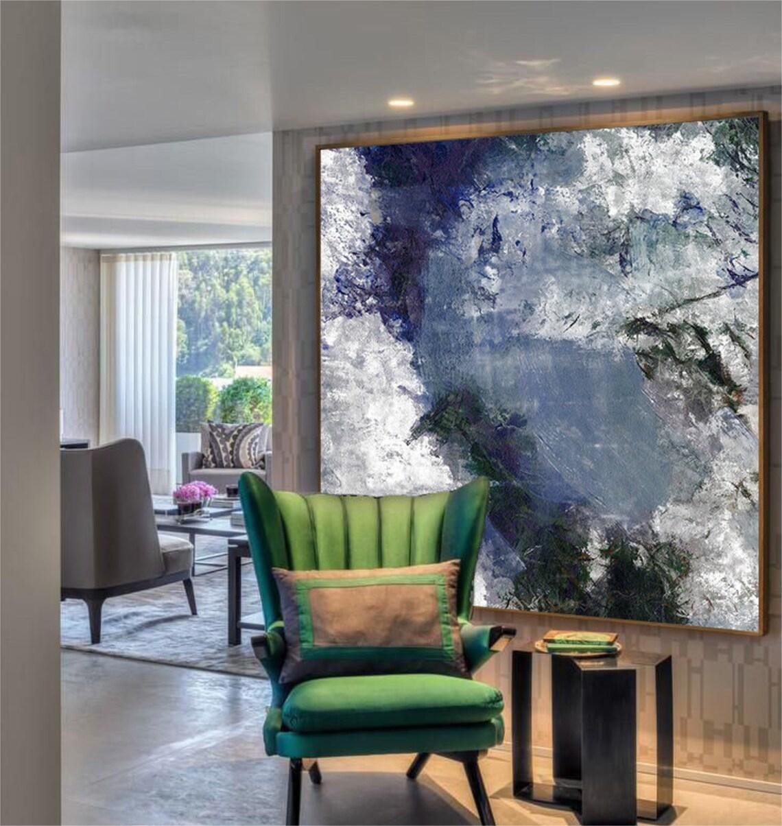 Blue Painting Large Original Abstract Acrylic Painting