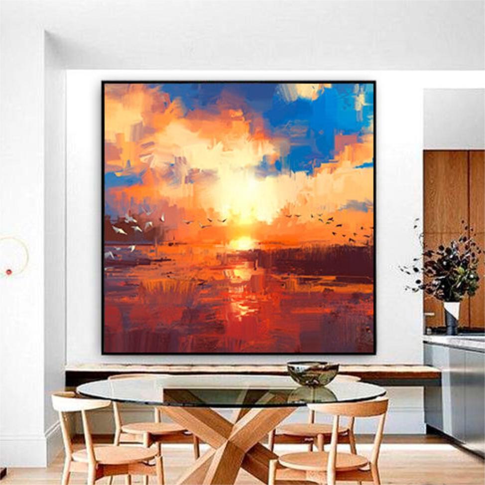 Sunset painting Paintings On Canvas