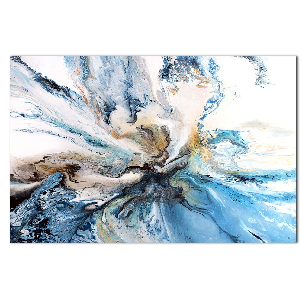 Colorful Ocean Large Abstract Poster Canvas