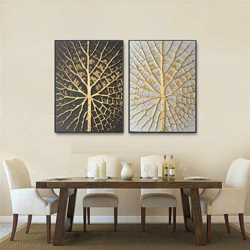 Gold Luxury Abstract Vintage Nordic Home Wall Art Poster Living Room Picture Retro Minimalist Bedroom Painting