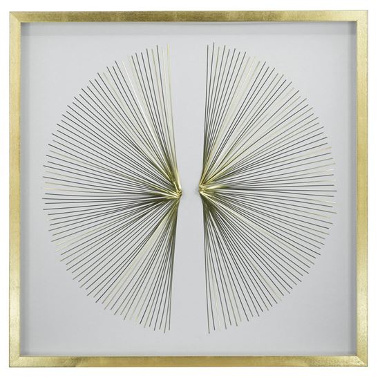 Golden Rays Shadow Box Wall Décor
