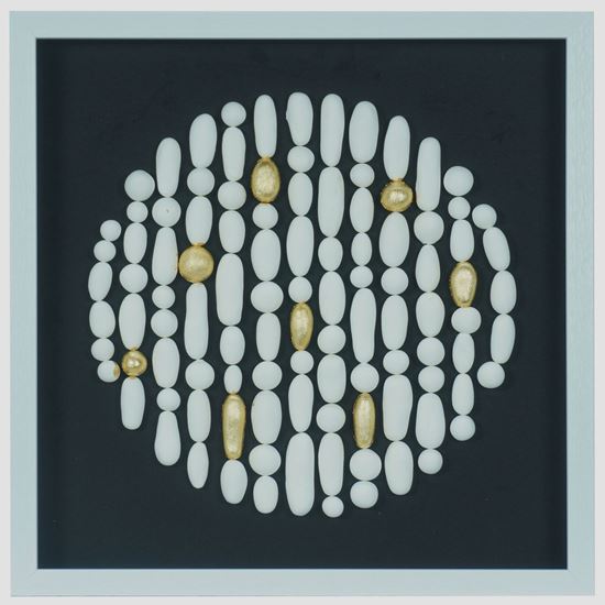 White Clay Beads Shadow Box Wall Décor 23.62