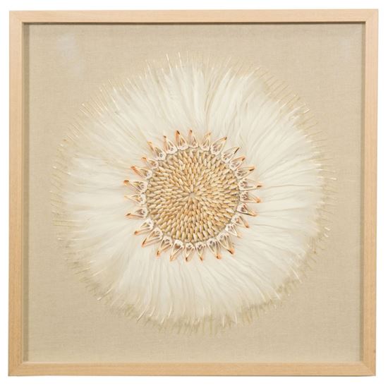 Feather & Shell Wreath Shadow Box Wall Décor 31.50