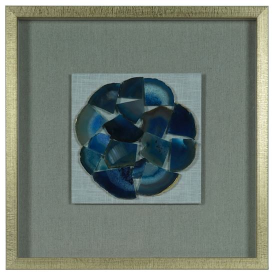 Shattered Agate Shadow Box Wall Décor (Blue) 23.62