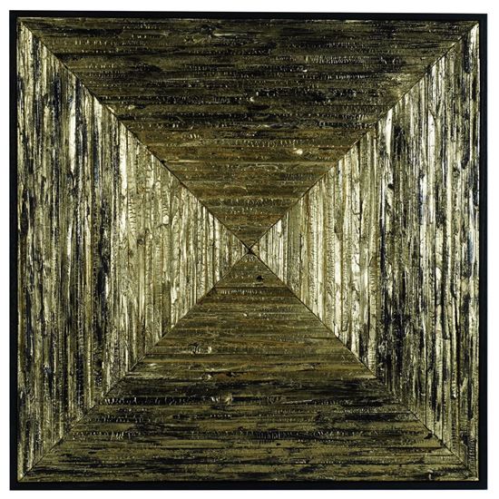 Gold Pine Wood Carving Wall Décor 23.62