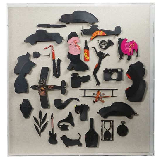 1940s Silhouette Shadow Box Wall Décor 31.50
